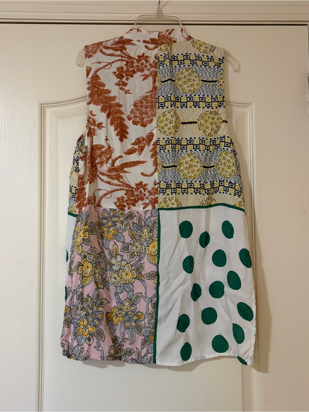 Moulinette Soeurs Mixed Floral & Geometric Tank in Rust and Pink - Picture 2 of 9